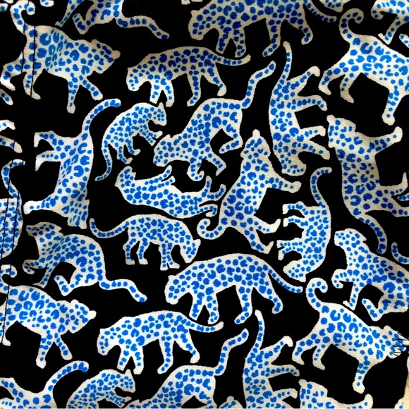 New Balance x J.Crew Workout Sports Bra Unlined Blue Leopards | Size M - Picture 2 of 6